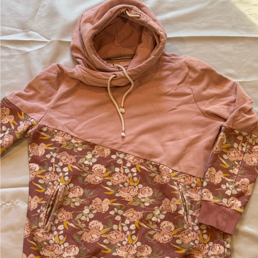 AMPERSAND AVE Pink Floral Hoodie